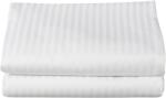 Kotonia Home Cearsaf de pat Kotonia Home Hotel Damasc cu dungi subtiri, 100% bumbac, Alb, 220x240 cm (000373-220)
