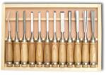 uni-max Set de sculptură daltă din 12 piese, casetă din lemn 556956 (556956) Dalta