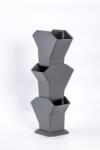 Plastia TREE - ghiveci vertical cu auto-udare - set de 3 piese + bază U02520R (U02520R)