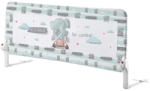 Guimo Bariera de protectie pentru pat, rabatabila, Guimo, 154 x 48.5 cm, Hello World, I'm coming! , Decor Elefant, Albastru