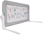 Guimo Bariera de protectie pentru pat, rabatabila, Guimo, 180 x 65 cm, Decor Animale, Gri