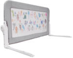 Guimo Bariera de protectie pentru pat, rabatabila, Guimo, 87 x 48.5 cm, Decor Animale, Gri