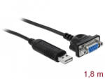 Delock Adaptor de la USB 2.0 la interfața serială RS-232 cu capac compact pentru conector serial (66281)