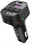 XO BCC17 bluetooth FM transmitter autós töltő USB+Type-C aljzat (v5.3, 30W, gyorstöltő, LED kijelző) FEKETE (XO-BCC17) - notebook