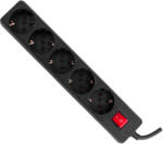TED Electric Prelungitor 5 prize Schuko cu întrerupător, 5 m, cablu 3x1, 5 mm2, 16A/3680W, negru, TED Electric A0059020 (A0059020)