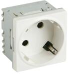 DLX Electric Priză modulară Schuko cu împământare pentru canal de cablu DLX, 16A/250V, alb RAL 9010 (DLX-245-45)