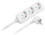 Rebel Prelungitor 3 prize, 1.5 m, cablu 3×1.0 mm2, 10A/2300W, alb, Rebel (URZ3070-1.5)