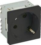DLX Electric Priză modulară Schuko cu împământare pentru canal cablu compartimentabil 45×45 mm, 16A/250V, DLX (DLX-245-43)