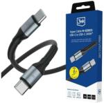 3mk Protection Hyper N-Series USB Type C Összekötő 240W Gyorstöltő Fekete 100cm GP-194105 (GP-194105)