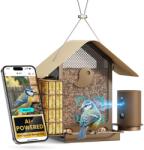 Birdfy hrănitoare pentru păsări Metal V metalică cu cameră și panou solar (abonament AI) (EPPAMBNBFM00302)