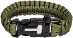 Highlander Outdoor Paracord karkötő tűzszerszámmal - Olive (2814948)