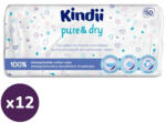 Kindii Pure & Dry száraz baba törlőkendő (12x50 db)