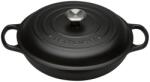Le Creuset Signature öntöttvas kerek gourmet profitopf, 30 cm, 3, 5 l, matt fekete, minden tűzhelytípushoz, indukciós