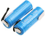 Utángyártott 14430 Li-ion akkumulátor 3.7V 650mAh 2 darabos csomag forrasztófülekkel - CameronSino (CS-ICR14430NR)