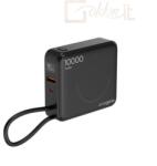 Gembird Powerbank vésztöltők Gembird PB10WPC15LCD01 10000mAh Wireless PowerBank Black PB10WPC15LCD01 (PB10-WPC15-LCD-01)