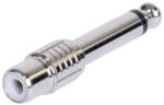 BST Adaptor Jack 6.35 Tata - Rca Mama Metal Mono (18-5584)