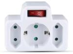 V-TAC Adaptor 3 Prize Cu Intrerupator 2x2.5a Si 1x16a Max 3680w (sku-8788)