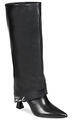 Karl Lagerfeld Magas sarkú csizmák DEBUTANTE Fold Down Hi Leg Boot Fekete 39