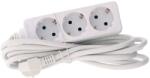  Prelungitor WELL cu 3 prize Schuko, 10 m, cablu 3x1, 5 mm2, alb