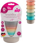 Nip Set 6 boluri cu capac pentru alimente, 300 ml, fara BPA, 0+ luni, Nip