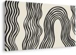Dovido Tablou linii ondulate abstracte alb-negru - 150x100