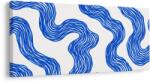 Dovido Tablou linii ondulate albastre dinamice - 200x100