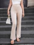 Shein CC22105 Shein Szövet Nadrág Harang Magas Derekú Bézs (18) S