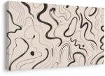 Dovido Tablou curgere abstractă a liniilor negre - 60x40