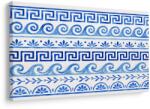 Dovido Tablou ornament grecesc albastru și alb - 30x20