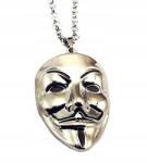  Nyaklánc medál maszk guya fawkesa anonymous masszív ezüst ékszer