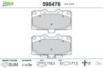 VALEO set placute frana, frana disc VALEO 598476 (598476)