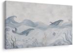 Dovido Tablou balene în marea liniștită - 150x100