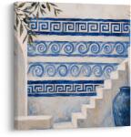 Dovido Tablou trepte mediteraneene cu ornamente albastre - 30x30