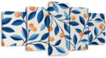 Dovido Tablou 5-piese ramuri albastre cu fructe - 100x50