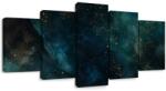 Dovido Tablou 5-piese nebuloasă nocturnă aurie - 200x100