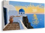 Dovido Tablou biserică grecească deasupra mării - 120x80