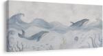 Dovido Tablou lumea subacvatică cu balene - 120x60