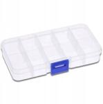 Aliga Flitteres doboz 13x6, 5x2cm gyöngyök tárolására 10 rekesz (PUD-9914)