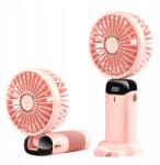 Techsuit összecsukható kézi ventilátor 5 sebességfokozattal, LED-del és 1800mAh akkumulátorral, (5949419156654)
