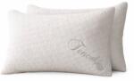 CEDA HOME Set 2 perne cu spuma cu memorie maruntita TENCEL CONFORT, 50X70cm, Husa detasabila si lavabila din fibre Tencel, Fermitate/Inaltime reglabila