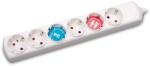 Inlet Grup 6 prize cu contact de protectie alb (EL0037355)
