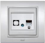 Elbi Priza date 1xRJ45 Cat6e gri metalizat Zena (EL0018635)