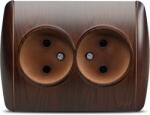 Elbi Priza dubla fara contact de protectie 16A nuc inchis Zirve (EL0000165)