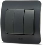 Elbi Intrerupator triplu 10A antracit Jazz (EL0072925)