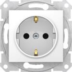 Schneider Electric Priza Schuko cu impamantare laterala obturatoare alba 16A (EL0026990)
