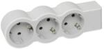 Legrand Priza multipla 3 prize cu impamantare alba gri fara cablu (EL0005480)