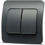 Elbi Intrerupator dublu 10A antracit Jazz (EL0072921)