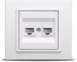 OVIVO Priza dubla date RJ45 alba Mina (EL0044333)