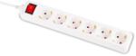 Inlet Prelungitor 5m 6 prize cu intrerupator alb (EL0074703)