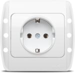 Elbi Priza Schuko 16A, alba, Zirve (EL0007000)